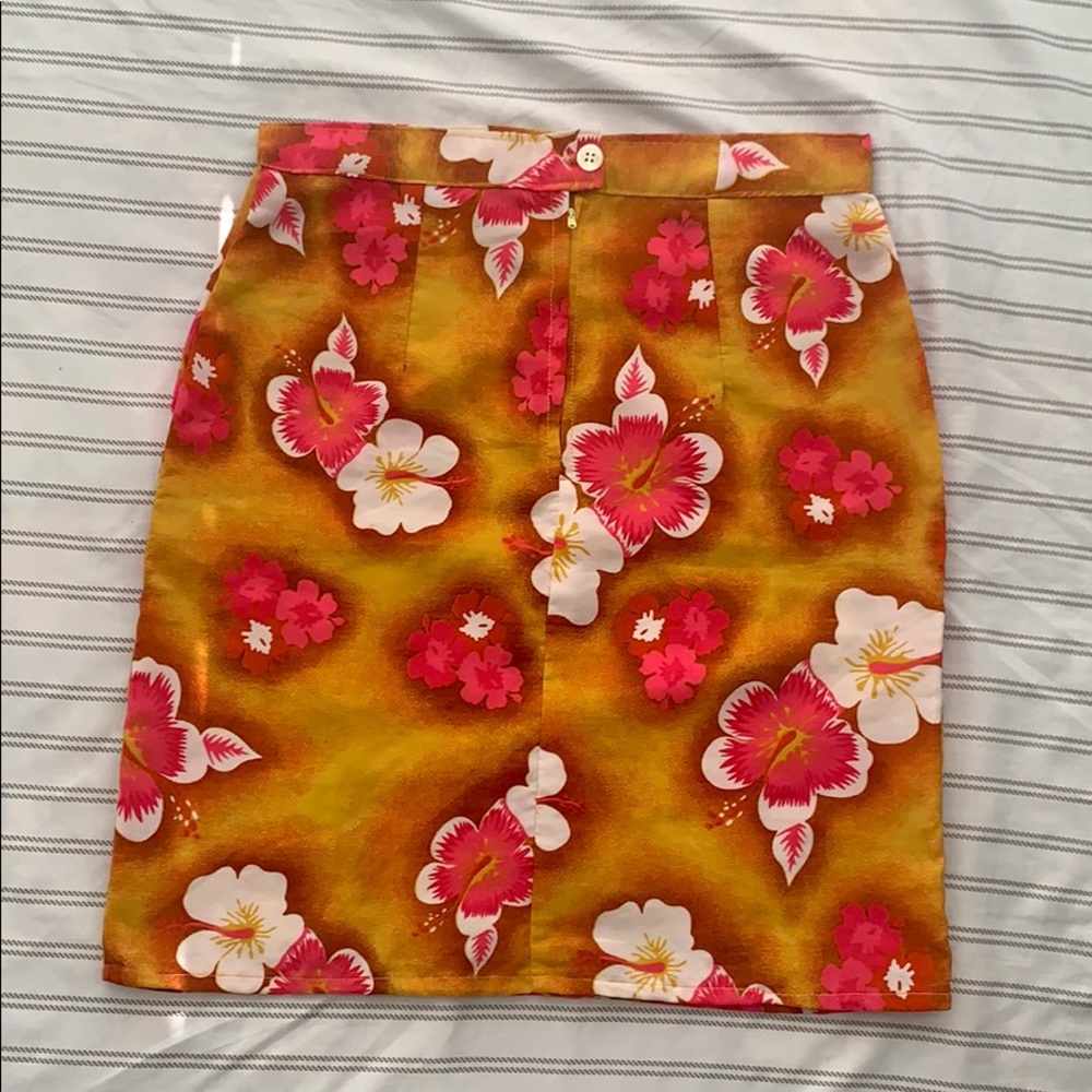 🌺 Girls Orange Floral Skirt 🌺